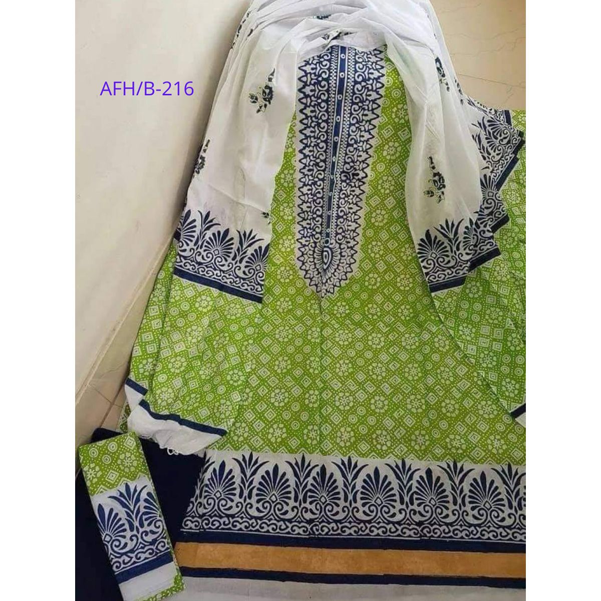 Ambuce Skin Print Stylish Cotton Three Piece Salwar Kamiz With Gorgeous Jorjet Dupatta Party Wear For Women 3 Piece