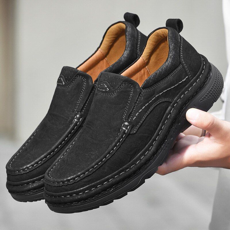 Leather Men Shoes slip on fashion Male Formal Business Loafers Men's cow Leather Casual Shoes men Ztos Mocasin Hombre