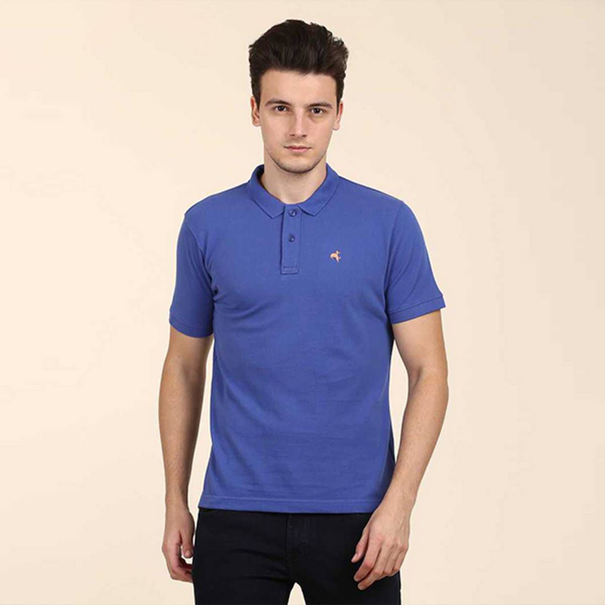 Cotton Polo T-Shirt for Men - Blue