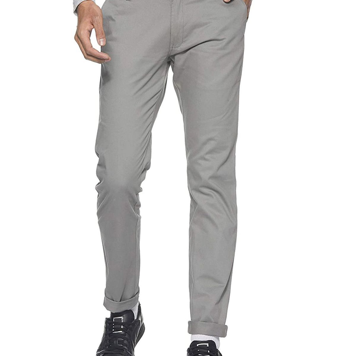 Light Grey Twill Gabardine Pant for Men - Formal Pant For Men