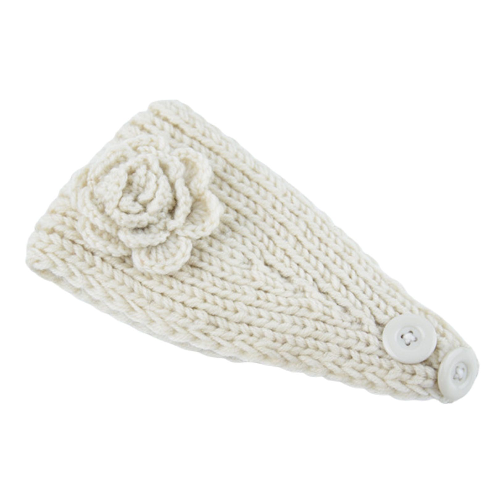 Hair Band Flower Decoration Comfortable Casual Knitted Headband