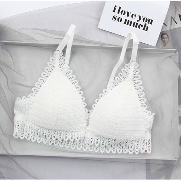 Lace Wireless Bras For Women Front Closure Lingerie Adjusted Push Up Bra Comfort Breathable Backless Bralette Brasier Mujer