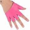 Women Ladies Fashion Half Finger Faux Leather Short-Figures Gloves Half Palm