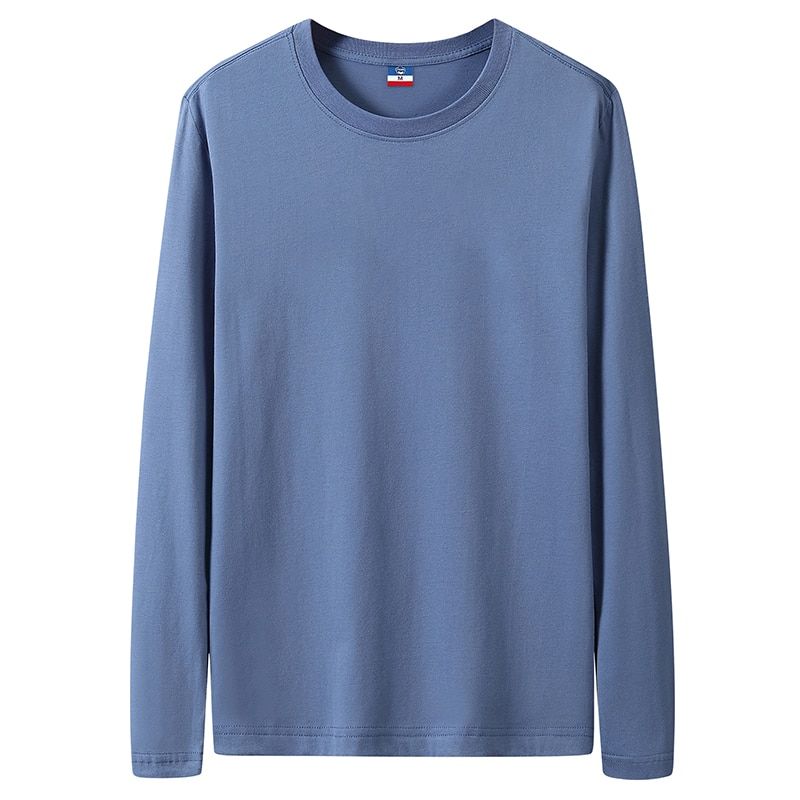 Long Sleeve T-Shirts Men Women Solid Cotton Top Basic Tshirts Male Female Slim Tee Shirt Children Plus Size 4XL 5XL Underwearing