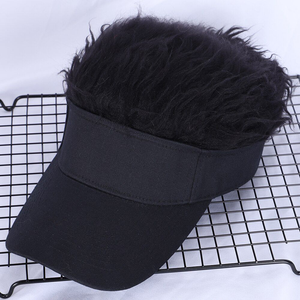 Funny Men Wig Baseball Unisex Flair Visor Snapback Hat Casual Outdoor Wig Cap Gifts Gorras Bone