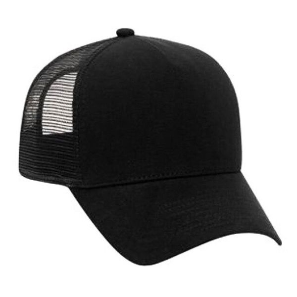 stock Cotton Flannel Trucker Hat with Adjustable Mesh Back Justin Bieber SOLID BLACK Caps