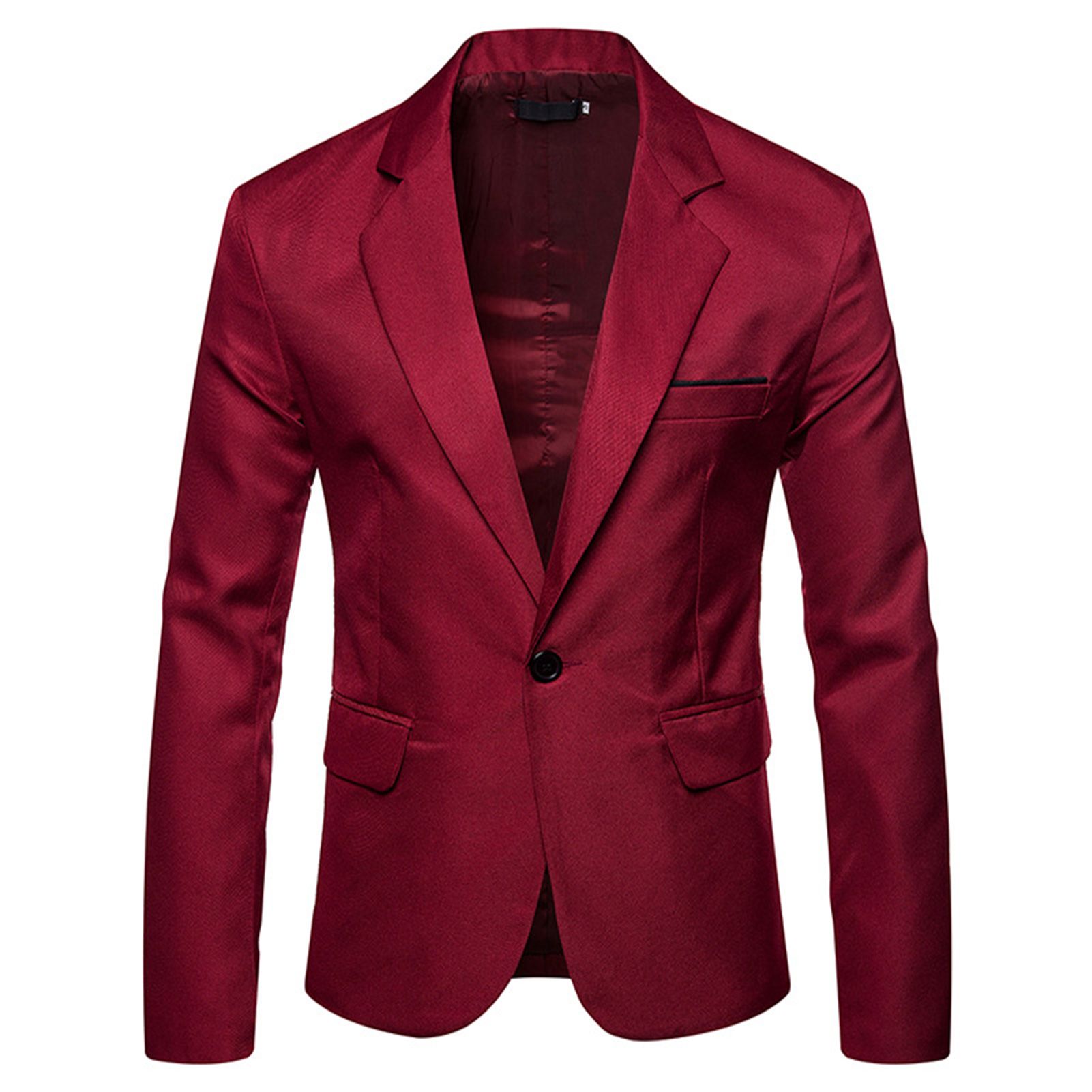 Blazer Turndown Collar Pure Color Lapel Blazer