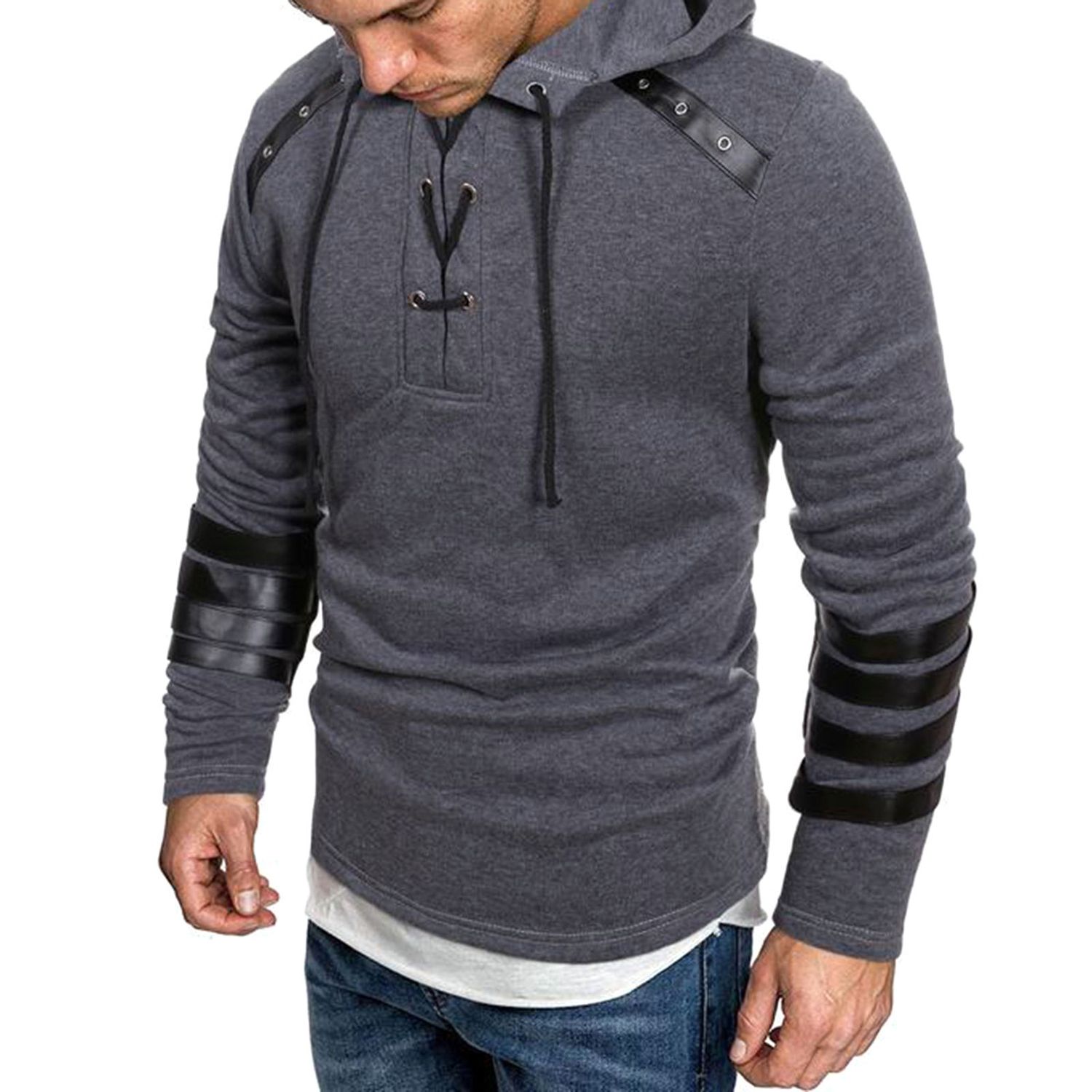 Autumn Hoodie Medieval Lace Up Autumn Hoodie