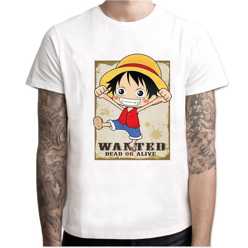 2019 One Piece T Shirt Japanese Anime Shirt Men T-shirt Luffy T Shirts Clothing Tee Shirt Printed Tshirt Short Sleeve Top Tee