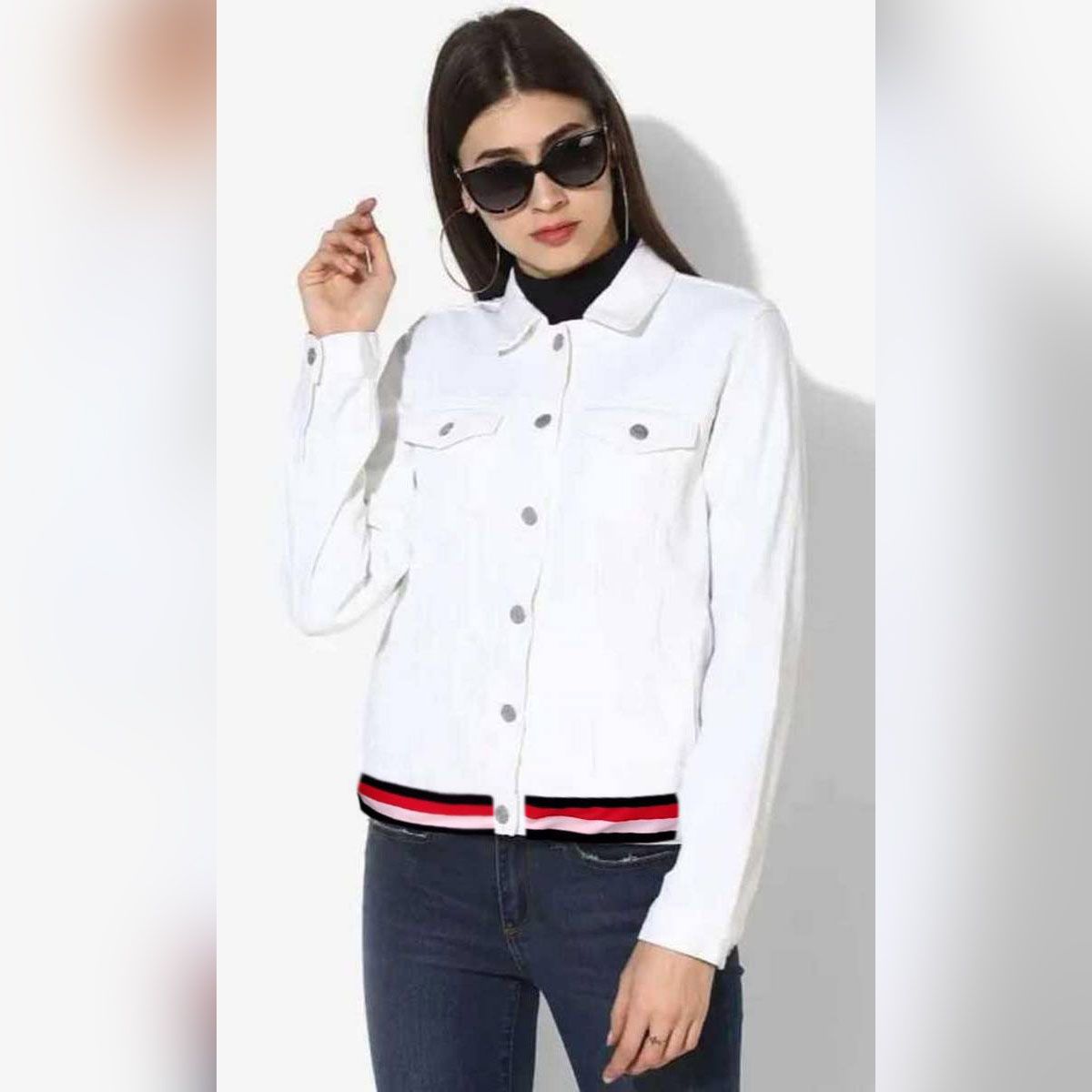 Women Fashionable Jeans Jacket