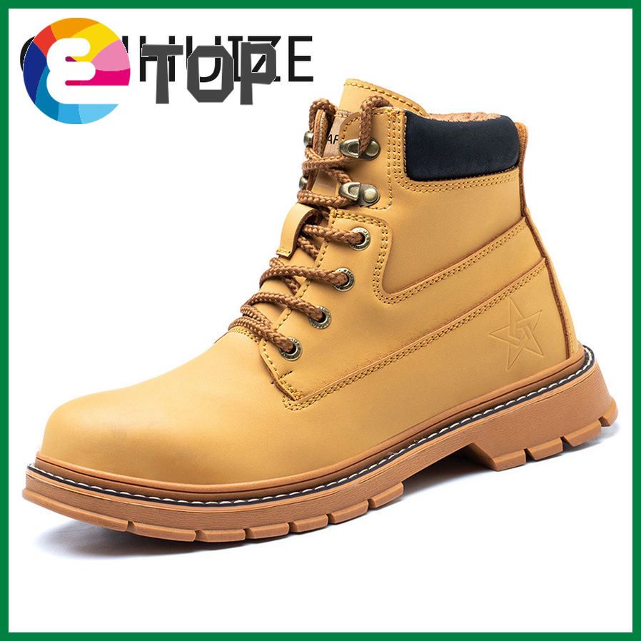 New safety boots men's microfiber leather Martin boots high-top steel-toed shoes anti-smashing and anti-piercing work safety shoes
