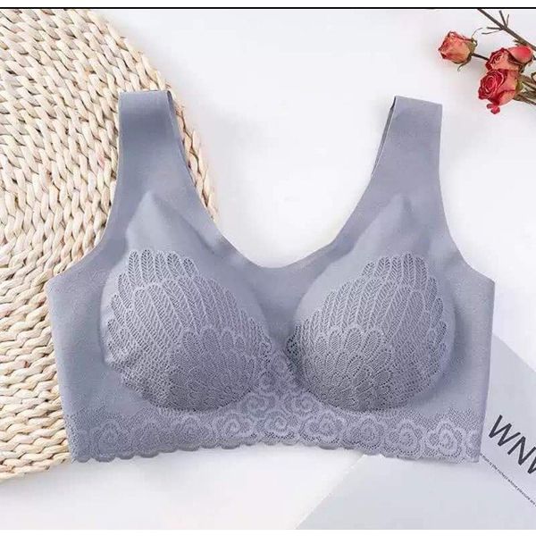 Peacock-shaped padded lace bra for women - Bra - Bra