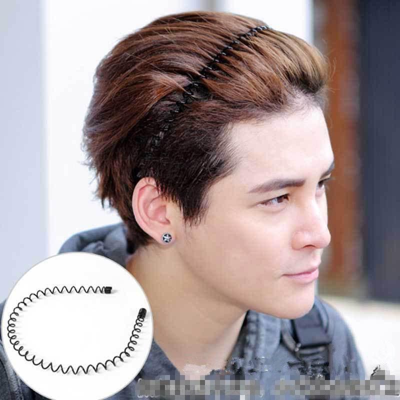 【BestGO】Black Sports Wave Hair Band ,Metal Hairband Headband  Headwear