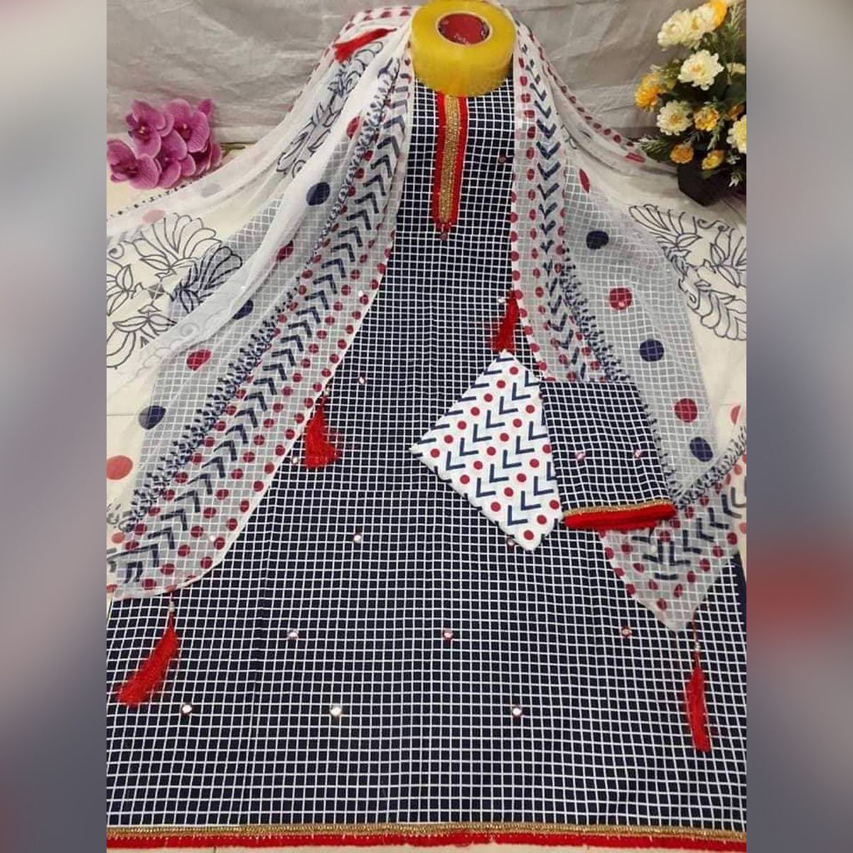 Latest Designed, High Quality Cotton Fabric, Exclusive, Fashionable, Stylish and Comfortable, Salwar Kameez for Women - 3 Pice Dress - 3 Pice Dress