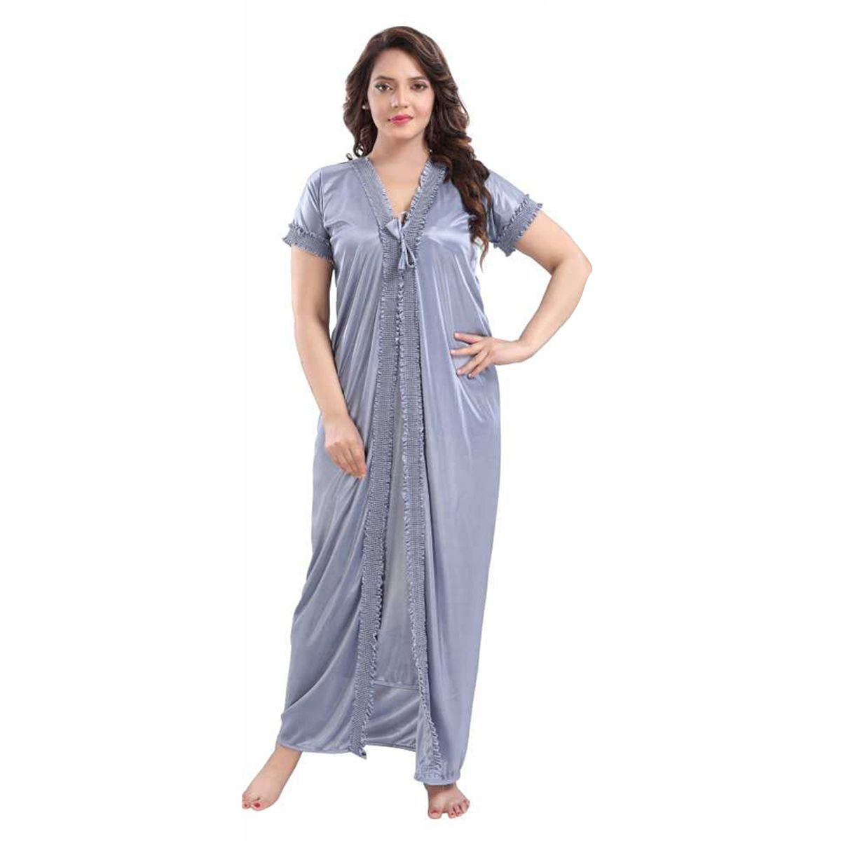 Exclusive, Fashionable, Stylish and Comfortable Night Dress (2 Part) Long For Woman - 5