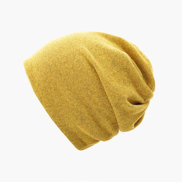 Multifunction Knitted Hat Women's Casual Plain Bonnet Cap Female Soft Polyester Baggy Beanies Ponytail Beanies