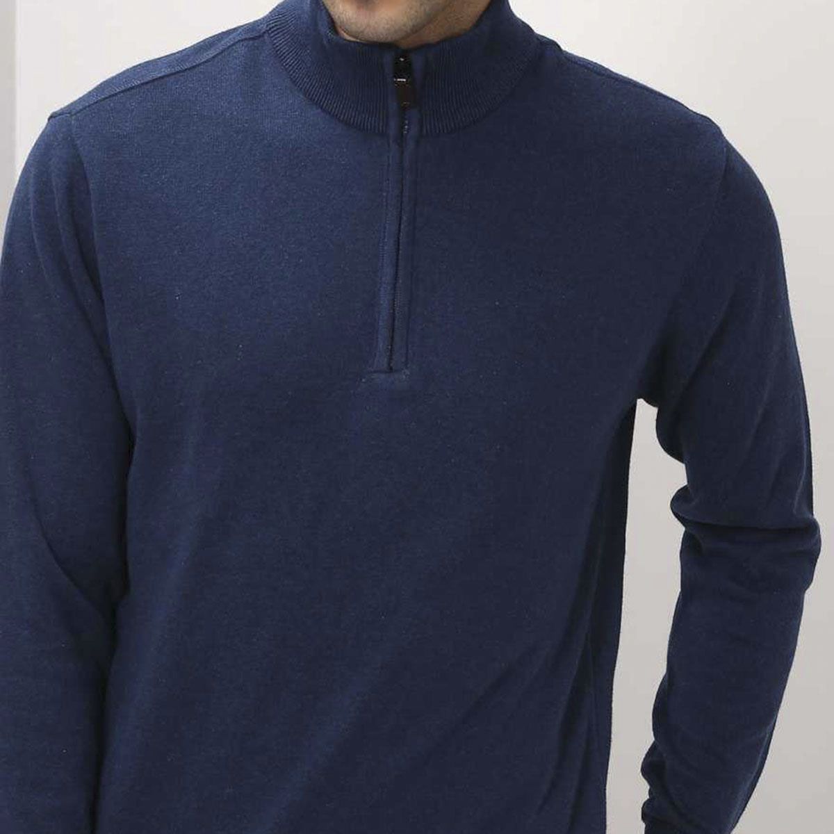 Men's Fashionable Hign Neck Zipper Jumper.