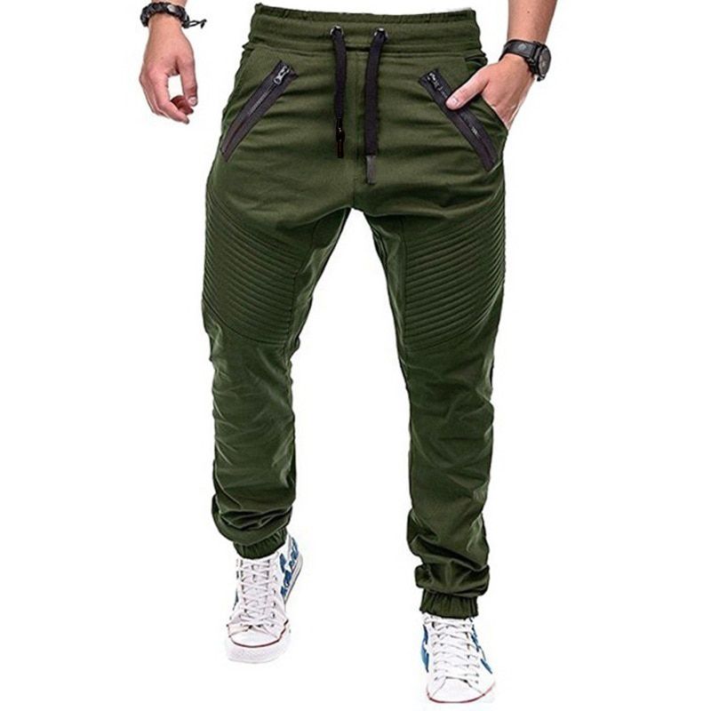 Hop Men Cargo Pants Joggers Casual Male Sportswear Sweatpants Multi-pocket Trousers Slim Fit Harem Pants
