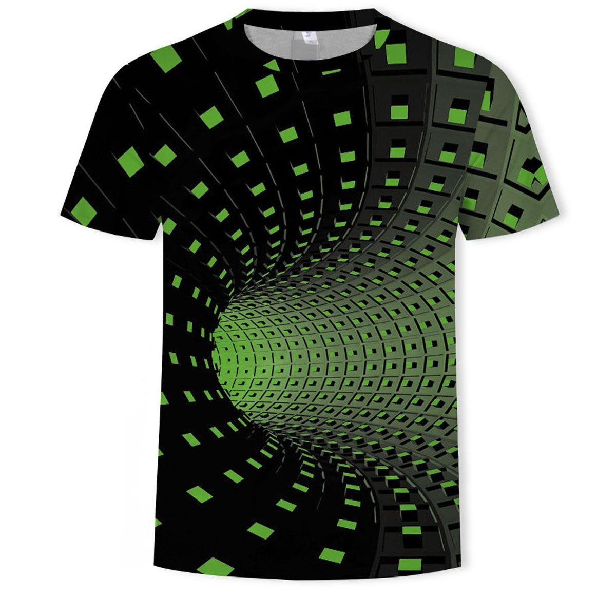 Mens T Shirt Fashion 3 Dil Tees Casual Geometric Print Visual Hypnosis Irregular Pattern Tops Eur Plus 5XL