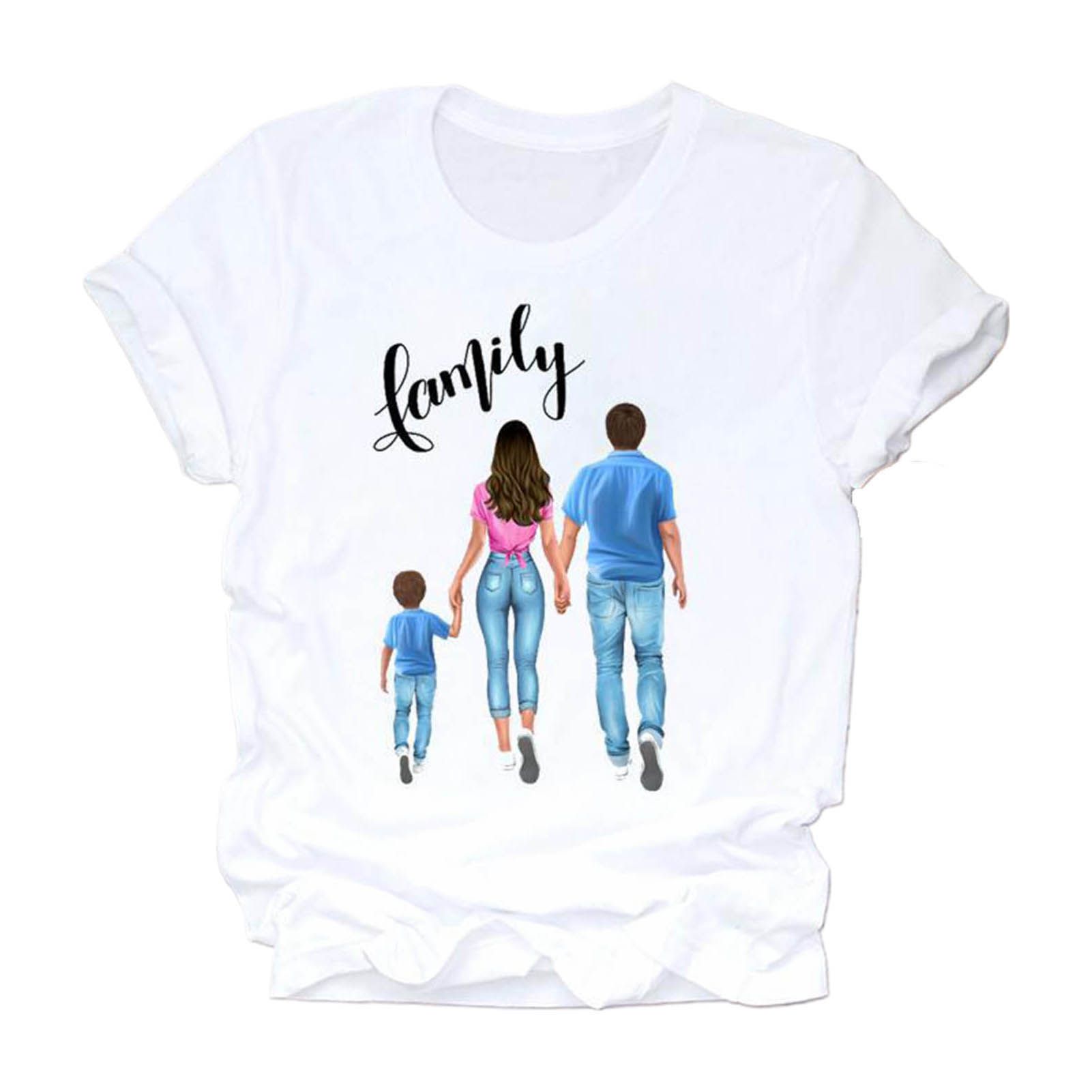 Lady T-shirts Plus Size Mother Child T-shirts Top