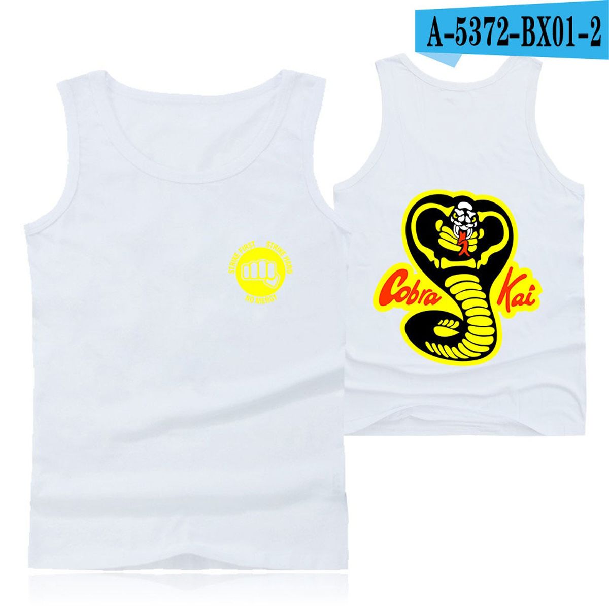 LUCKYFRIDAYF TaTops Men/women Sleeveless Cool Vests Oversize Fitness Clothing Summer Hop Cobra Kai Cotton Plus Size