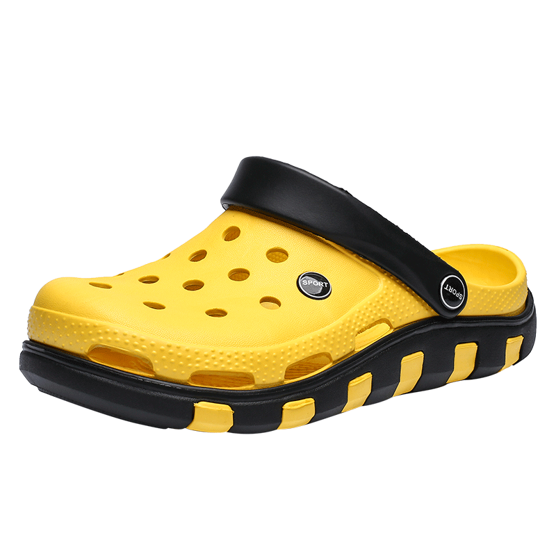 Men Sandals Autumn Hole Shoes Crok Rubber Clogs Women EVA Unisex Garden Shoes White Beach Flat Sandals Slippers