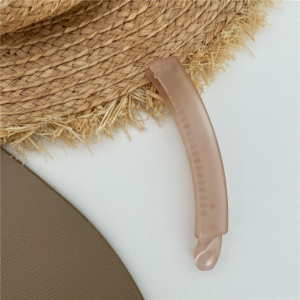 Solid Acrylic Frosted Banana Clips Ponytail Holder Candy Color Women Girls Vertical Clip Hairpins Hair Clamps Geometric Headwear