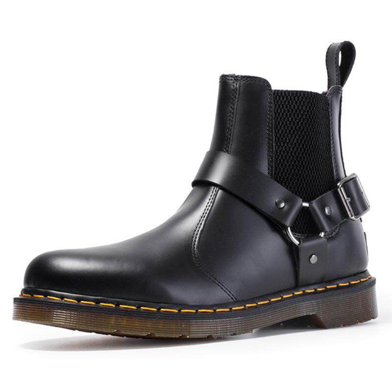 fashionable men's shoes made of  leather; spring season; warm winter boots for men; high-quality   cowboy boots men's boots