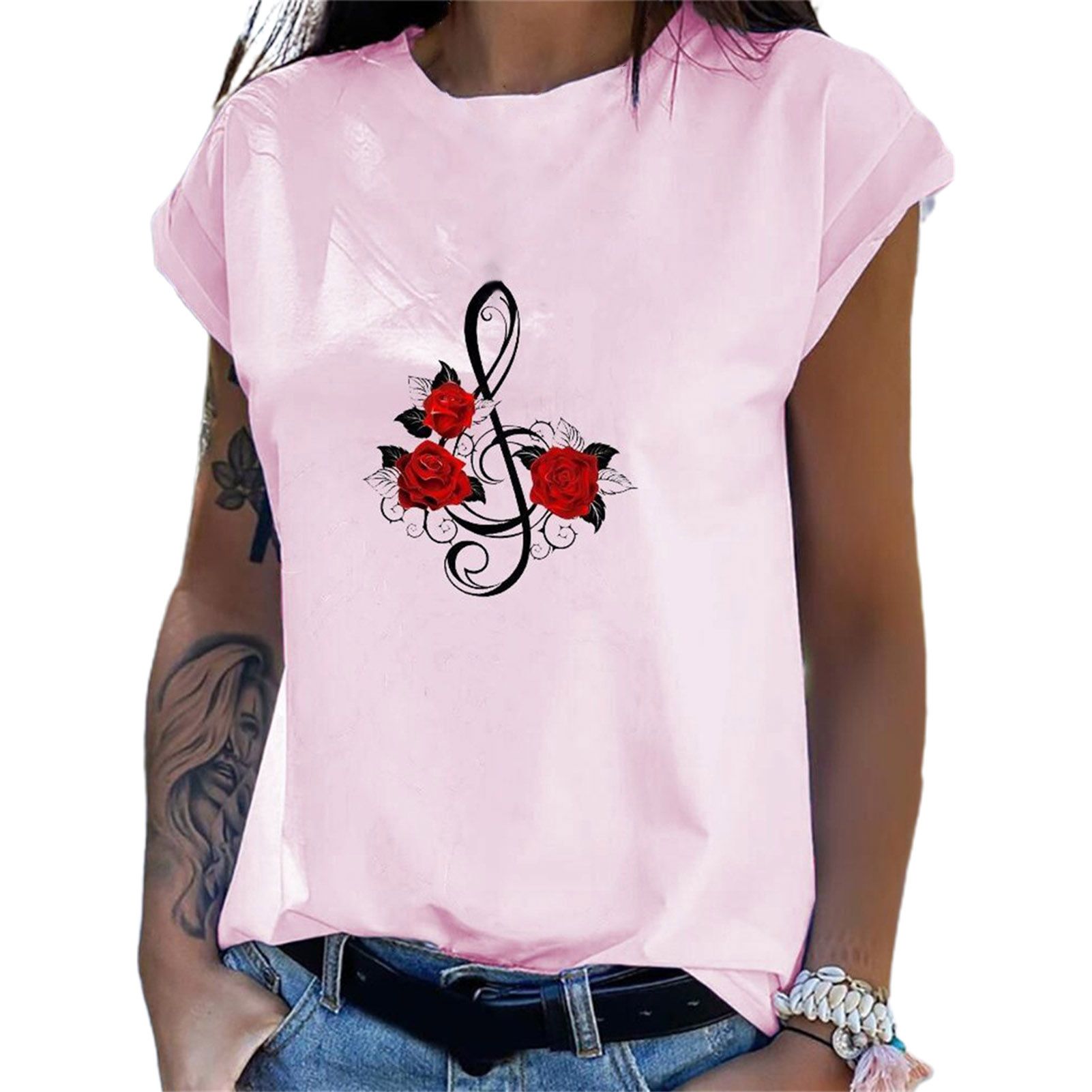 Women T-shirts Printing Short Sleeve Summer T-shirts