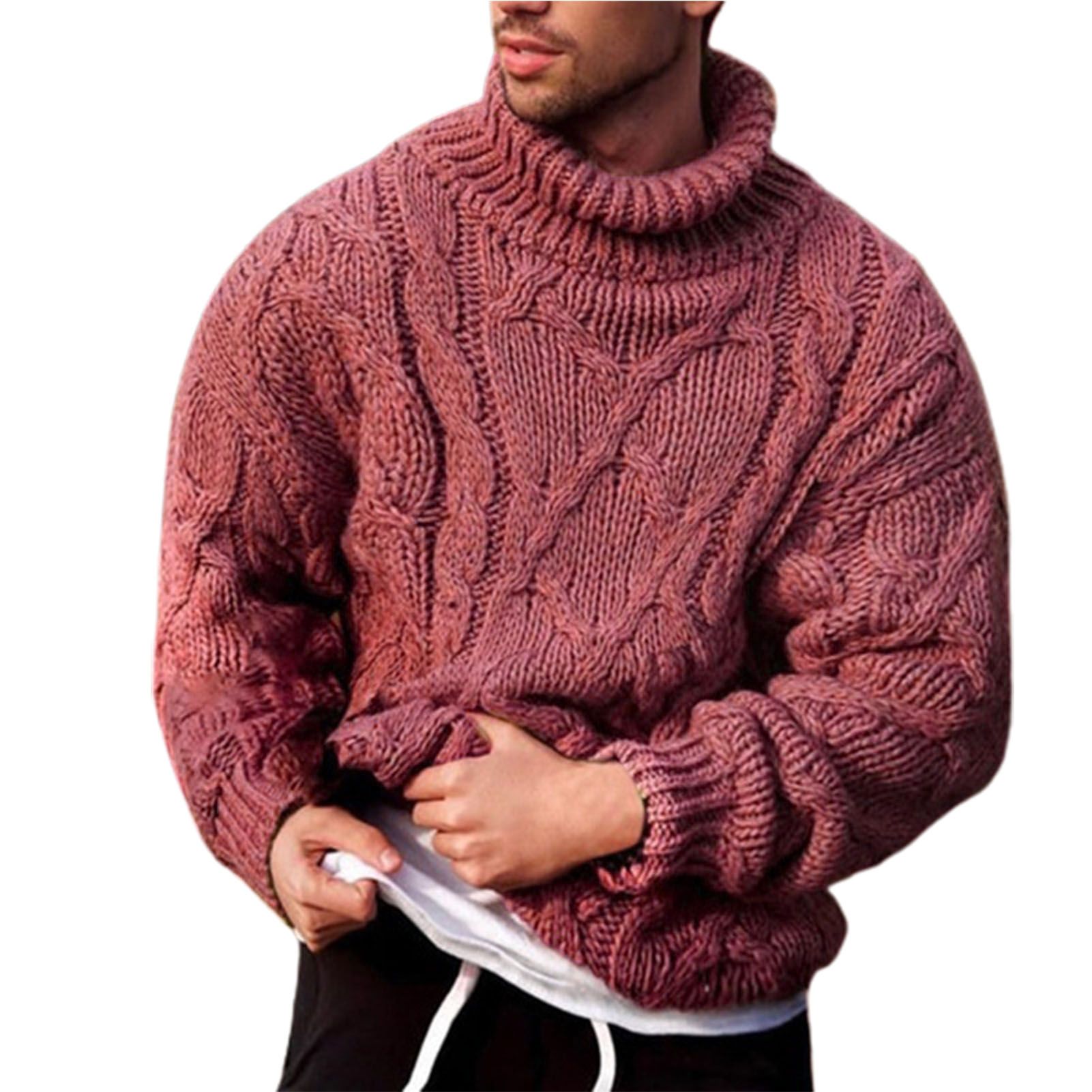 Knitted Sweater All-matched Turtleneck Twist Ribbed Knitted Sweater