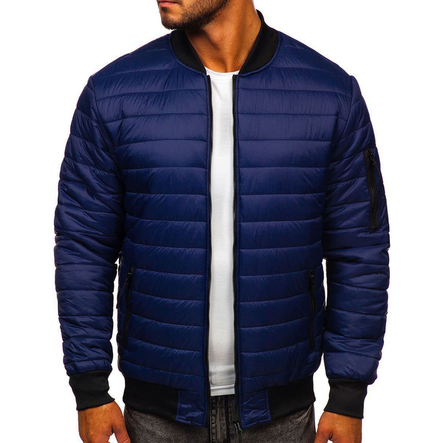 Men Coat Solid Color Trmal Men Jket
