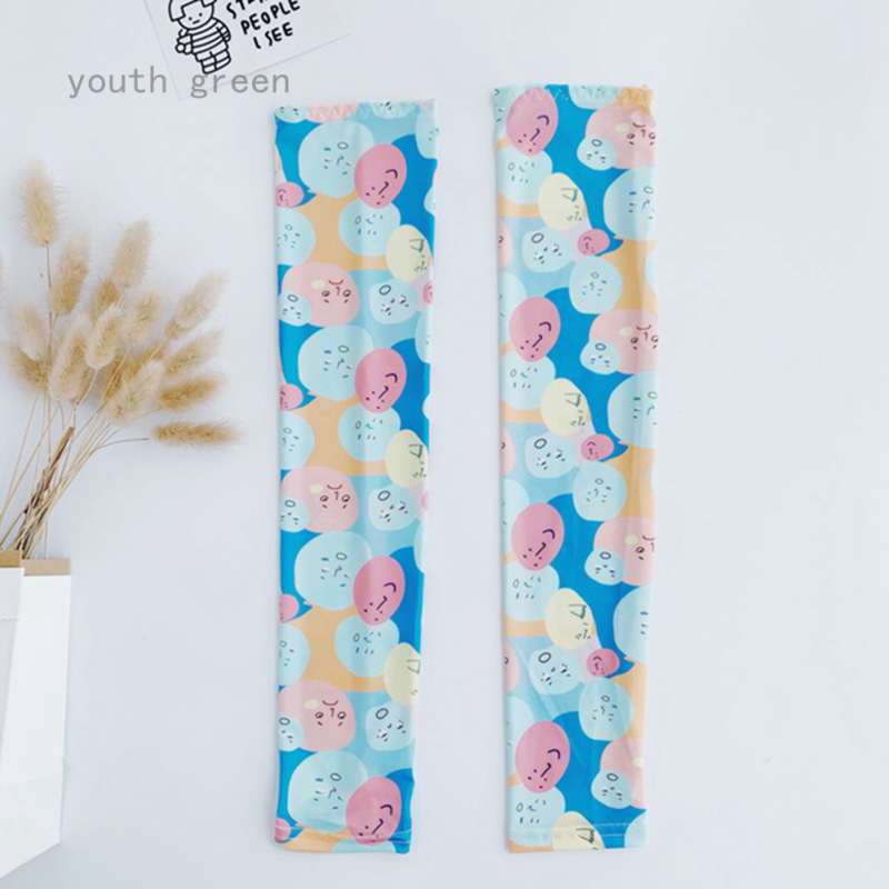 Summer Ice Silk Sun Protective Sleeve Cute Little Daisy Female Ice Arm Sleeve Women Guard Driving ArtifactWomen's Arm Warmers