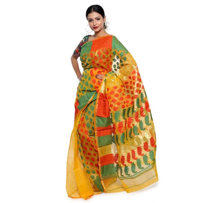 Muslim Silk Jamdani Saree For Women By- Ponno Deshi