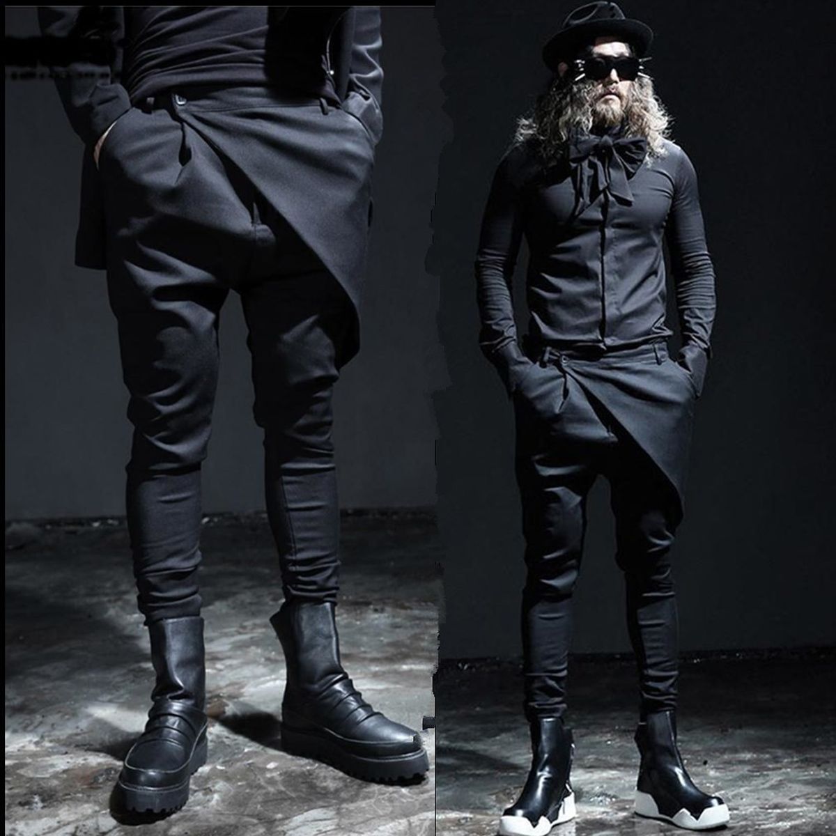 unique design slim tight pants men pants