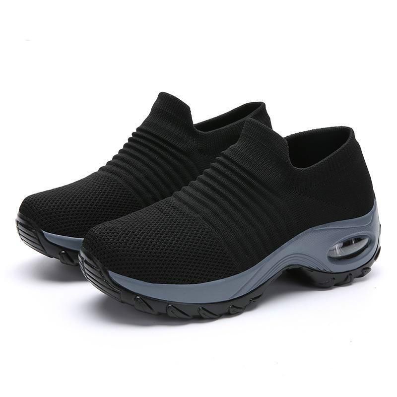 Women's Sneakers Air Cushion Fashion Casual Shoes Platform Sneakers for Women Breathable Mesh Sock Sneakers Tenis Sport Shoes High Quality Heightening Shoes