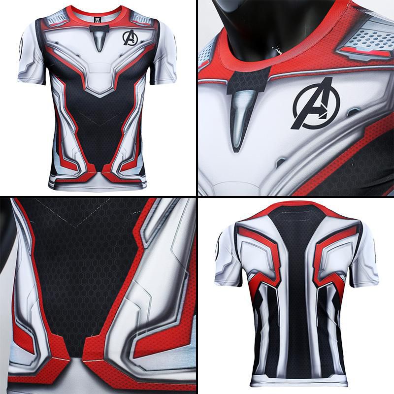 Mens Compression Shirts tum Realm Printed Quick Dry T-shirts Fitness Training Tight Sport Running Athletic Tops