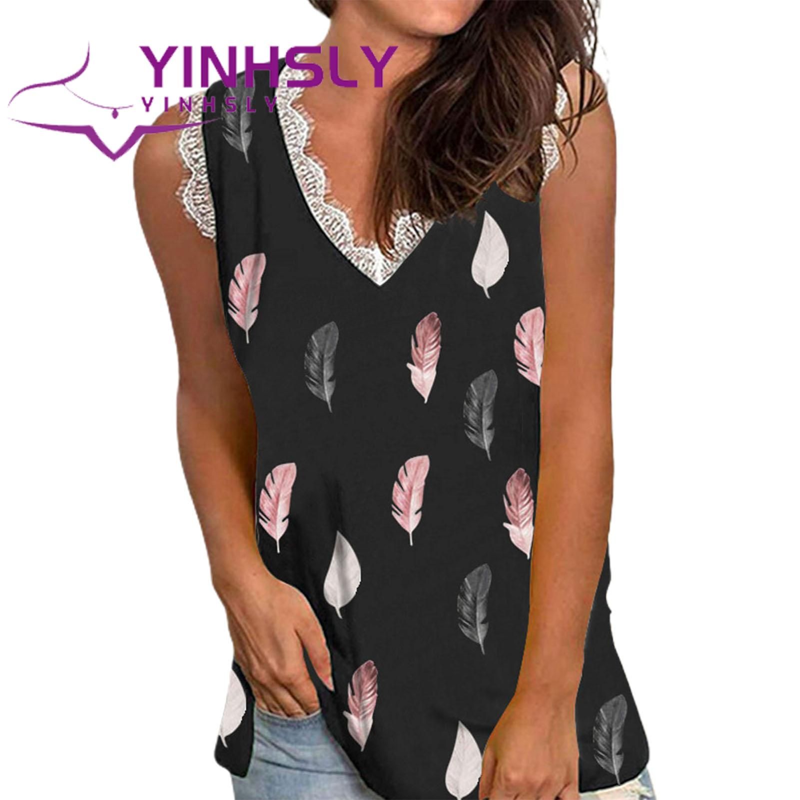 Casual Vest Anti-ling Tropical Leaves Pattern Summer Vest
