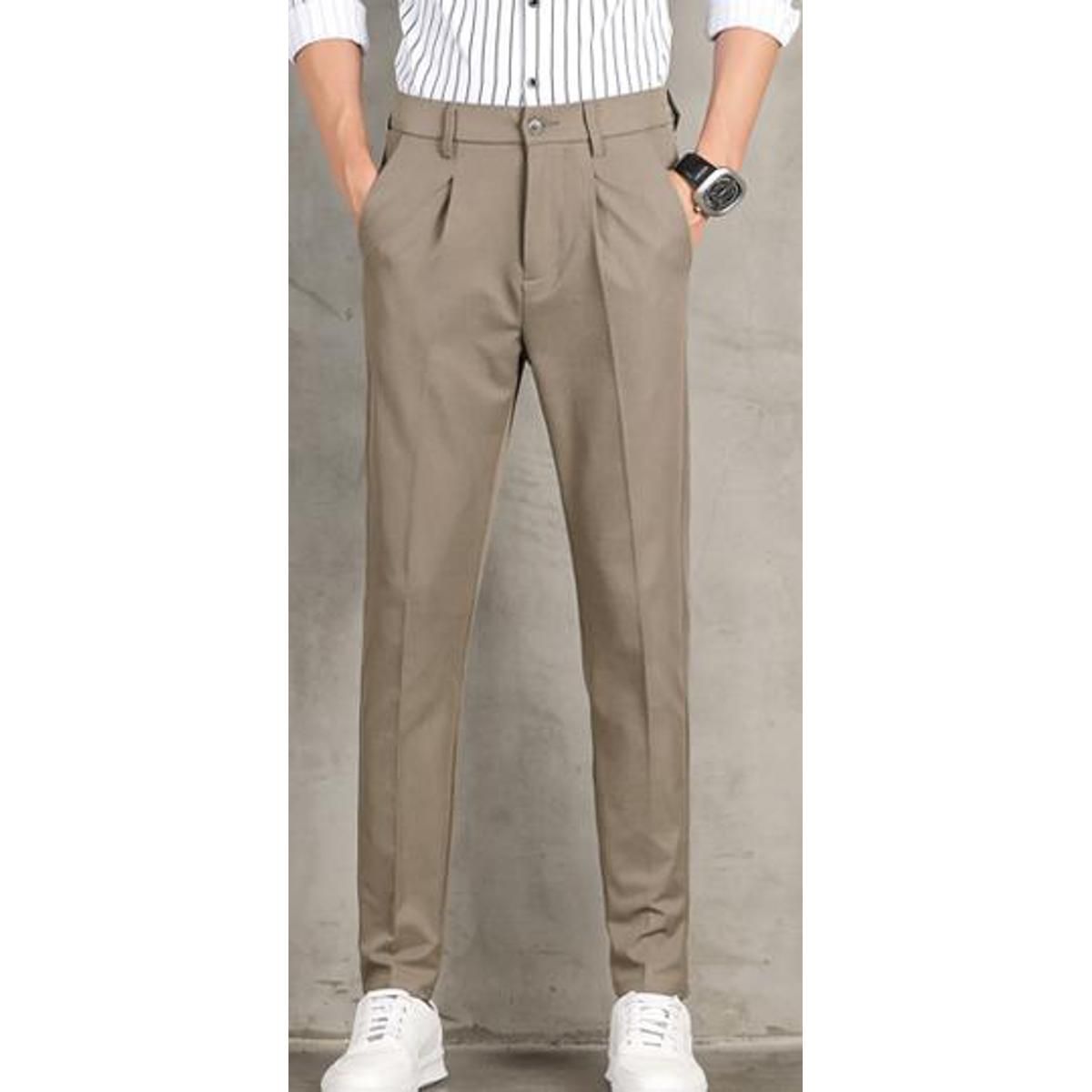 Mens Fashion Trousers 2022 Summer Social Mens Grey Suits Pants Stretch Classic Dress Office Pants For Mens Blue Elegant Pants