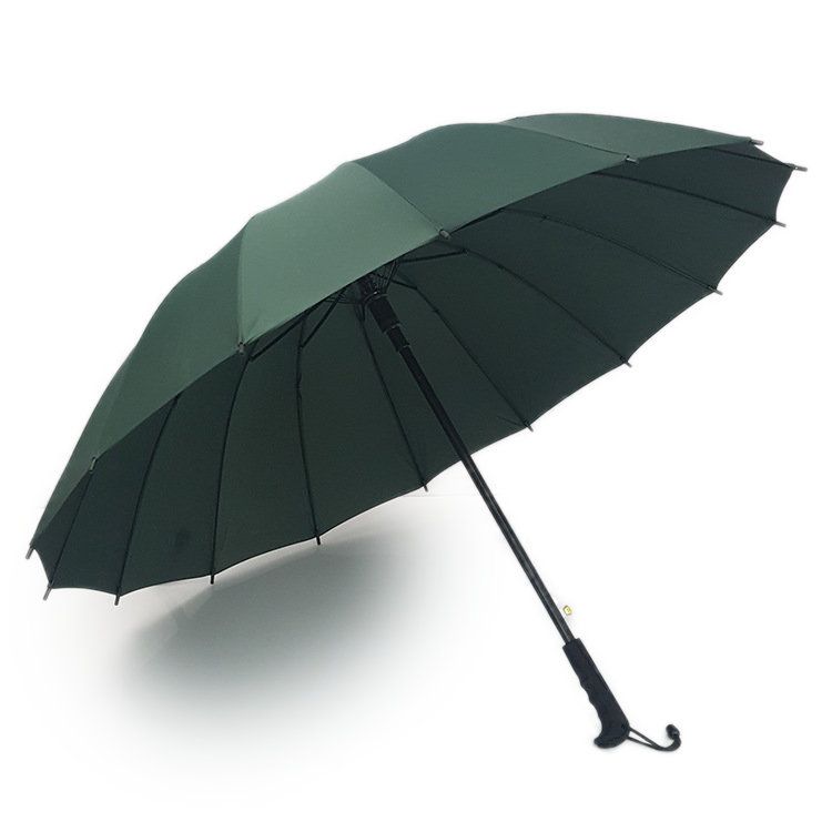 16 bone automatic straight handle umbrella men and women double business golf umbrella - Rose (Rose)