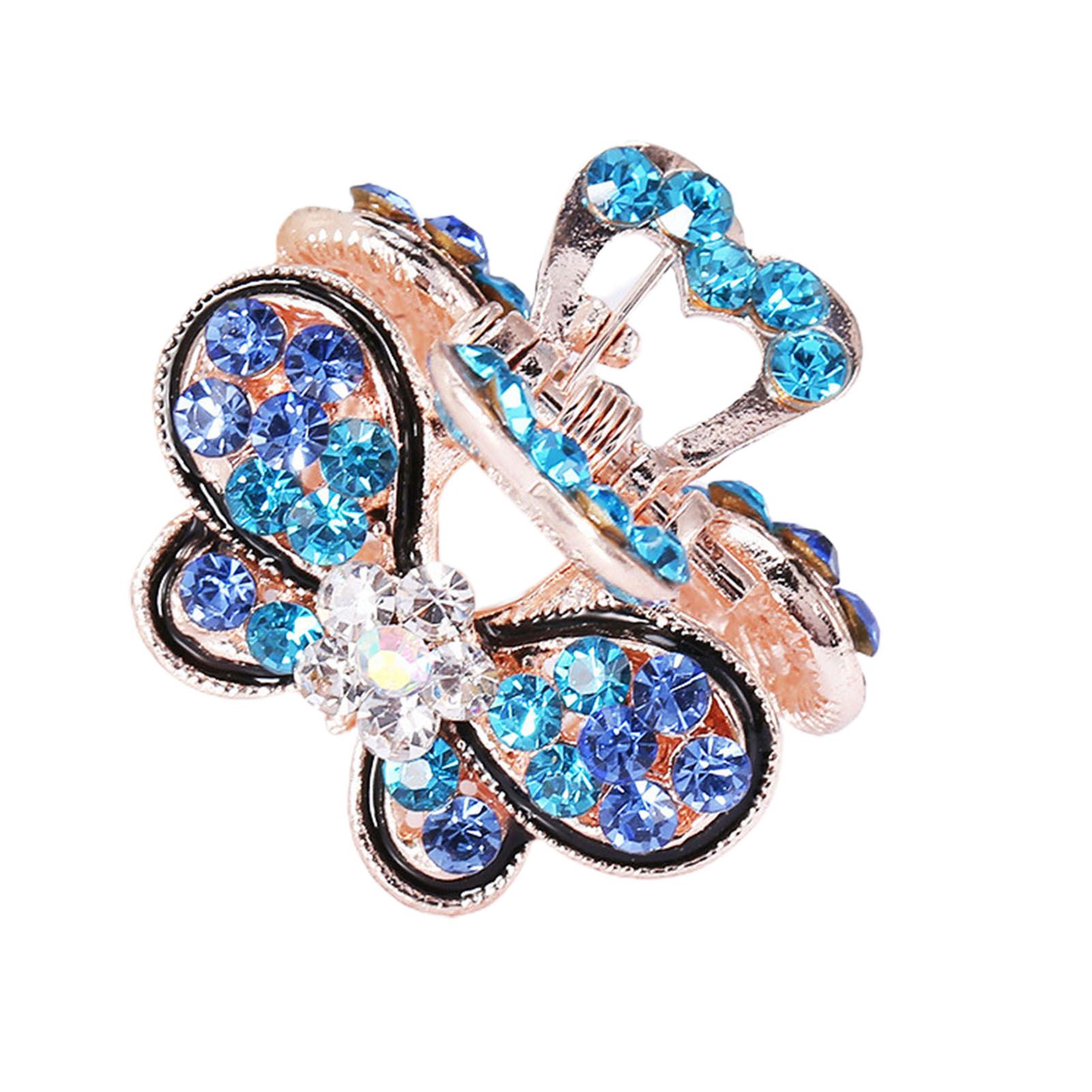 Hair Barrette Crossing Teeth Butterflies Flower Shape Kids Hair Clip