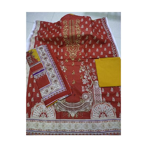 Pakistani Bin Saeed Boutique With Embroidery Work Three Piece For Women & Girls Dress AR Trade BD Women Fashion Girls Fashion New Design 3 Pies