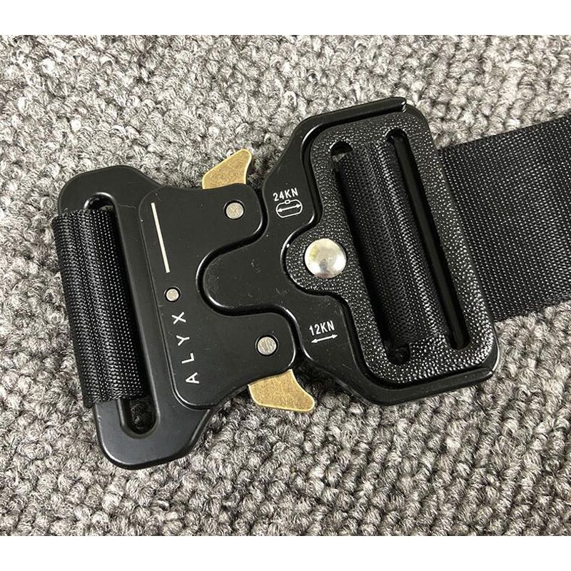 2019ss Best Version japan Street attire Belt 128cm Rollercoaster Metal button canvas Hip hop street wear safety