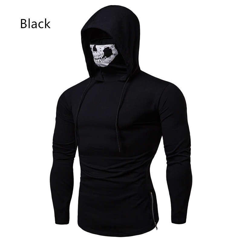 Mens Gym Thin Hoodie Long Sleeve Hoodies With Sweatshirt Casual Splice Large Open-Forked Hoodie Sweatshirt Hooded Tops