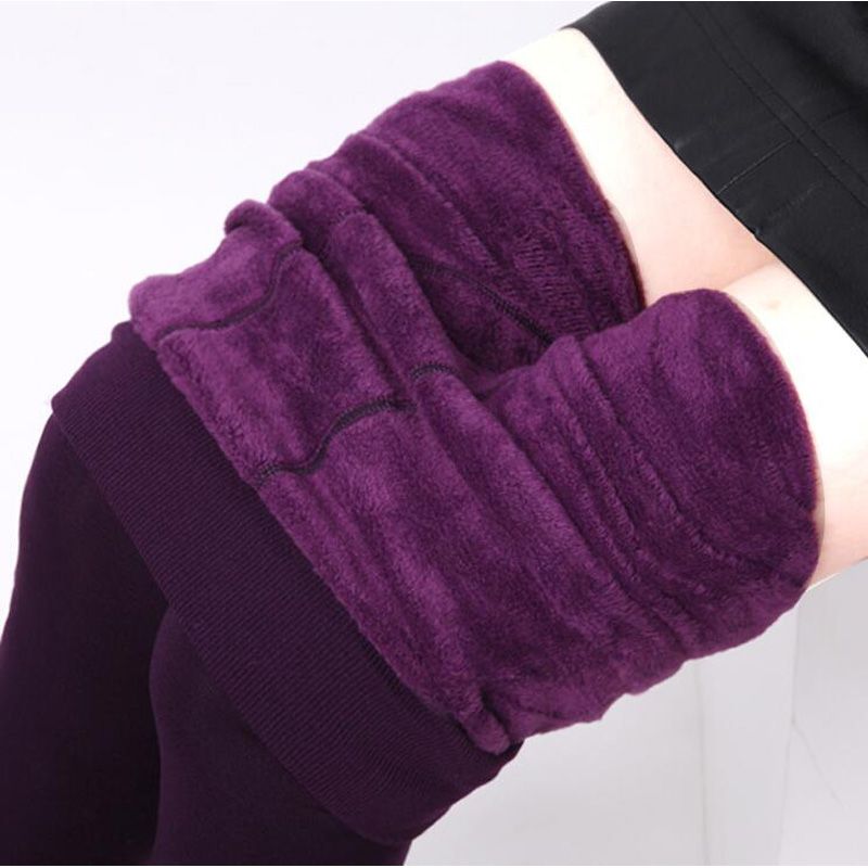 Winter Warm Leggings Plus Velvet ened Pants Slim Bottoming Leggins Pants High Waist Elastic Force Pants