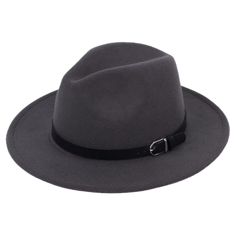 Classic British Fedora Hat Men Women Imitation Woolen Winter Felt Hats Fashion Jazz Chapeau
