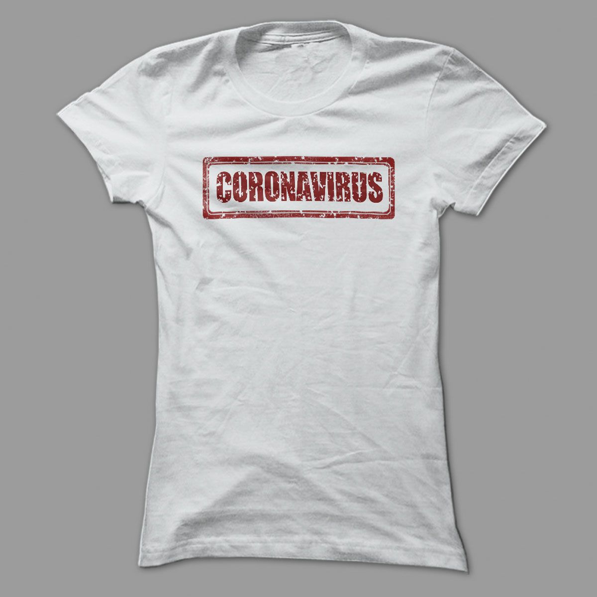 Cov-19 Virus White Polyester T-shirt  Taz Fashion