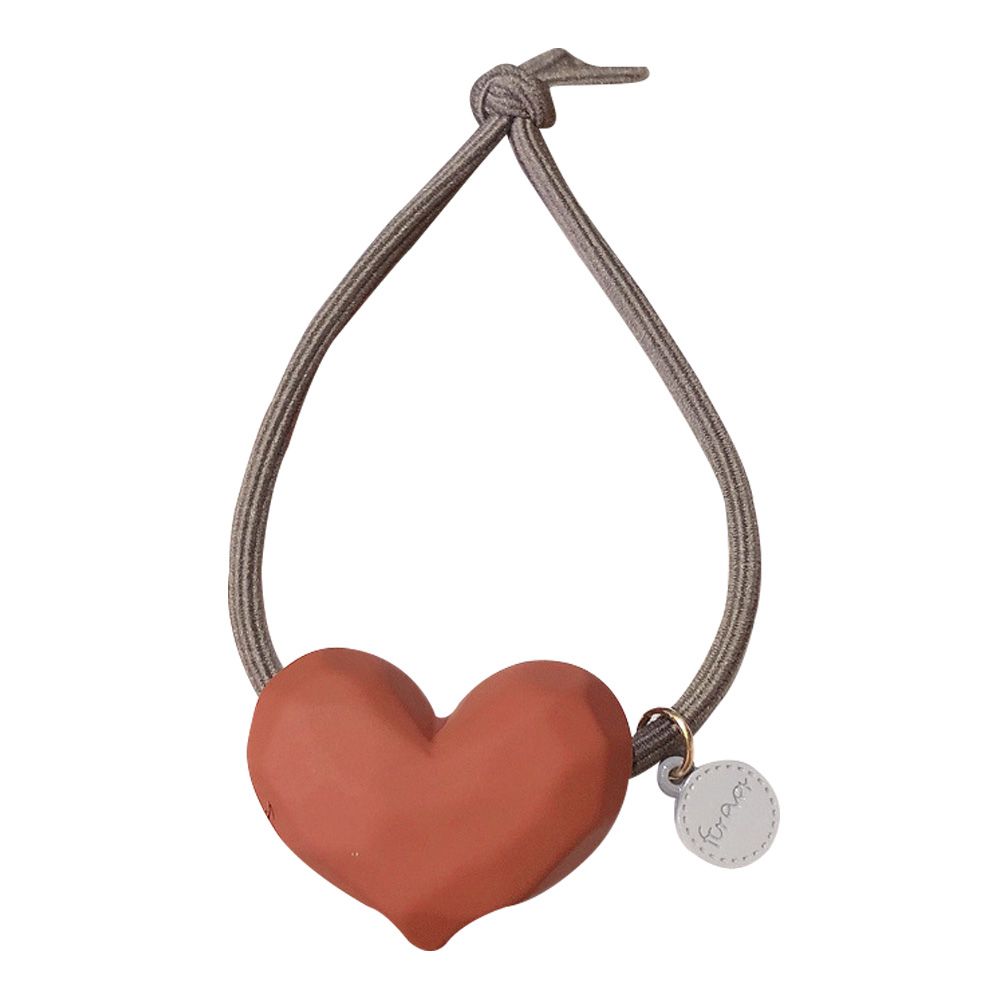 Sweet Heart Knotted Hair Ring Rope Women Elastic Ponytail Holder Scrunchies