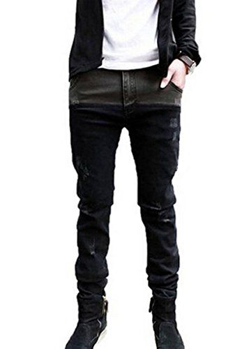 Meihuida Men`s Casual  Skinny Pants Straight Pencil Feet Jeans 31