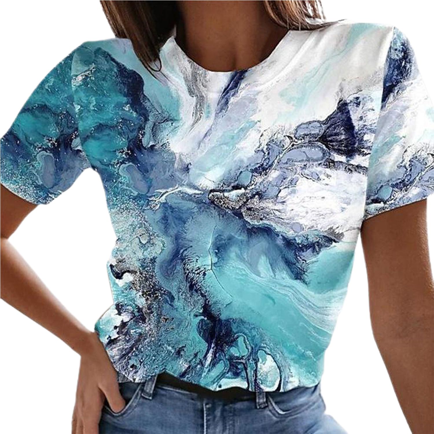 T-shirts Top O Neck Pullover Style Summer T-shirts