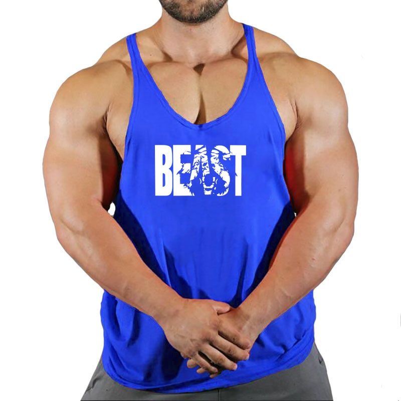 Men's sleeveless shirt shirt gym sleeveless shirt workout clothes vest sleeveless cotton men's canoe fitness men's clothes to we